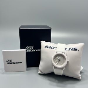 SKECHERS SR6182 WHITE Unisex Watch Sport Casual Silicone Quartz